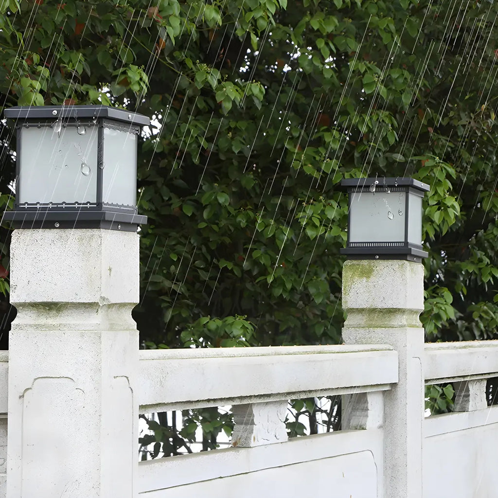 Modern Cube LED Table Lamp with Matte Finish for Outdoors