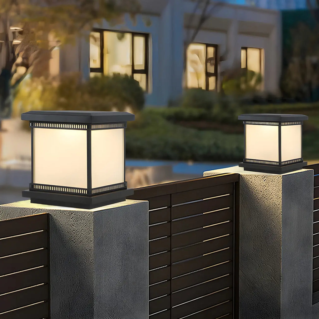 Modern Cube LED Table Lamp with Matte Finish for Outdoors