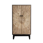 Industrial Wooden Buffet Table with Cabinets for Living Room