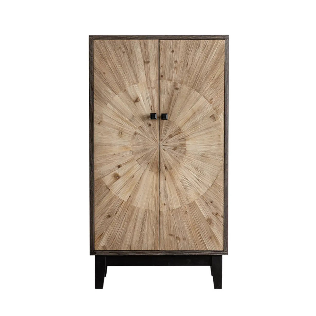 Industrial Wooden Buffet Table with Cabinets for Living Room