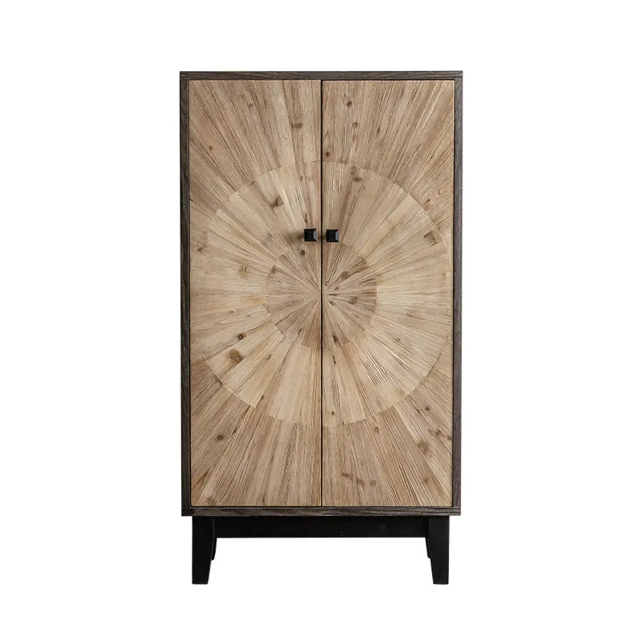 Industrial Wooden Buffet Table with Cabinets for Living Room