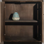 Industrial Wooden Buffet Table with Cabinets for Living Room