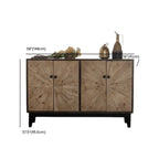 Industrial Wooden Buffet Table with Cabinets for Living Room