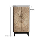 Industrial Wooden Buffet Table with Cabinets for Living Room