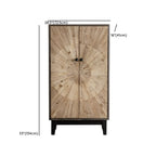 Industrial Wooden Buffet Table with Cabinets for Living Room