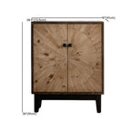 Industrial Wooden Buffet Table with Cabinets for Living Room