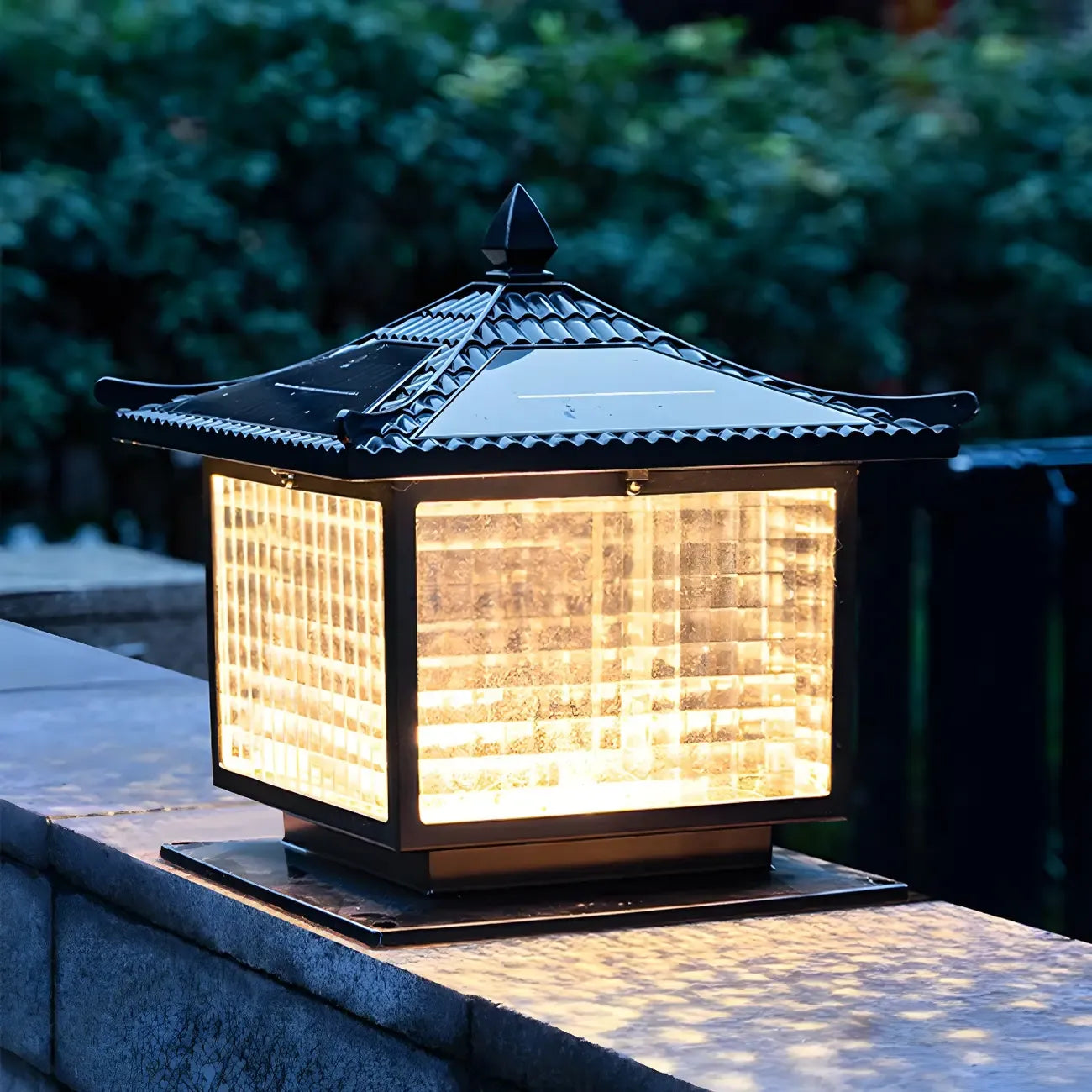 Vintage Lantern Bronze Table Lamp for Garden Decor