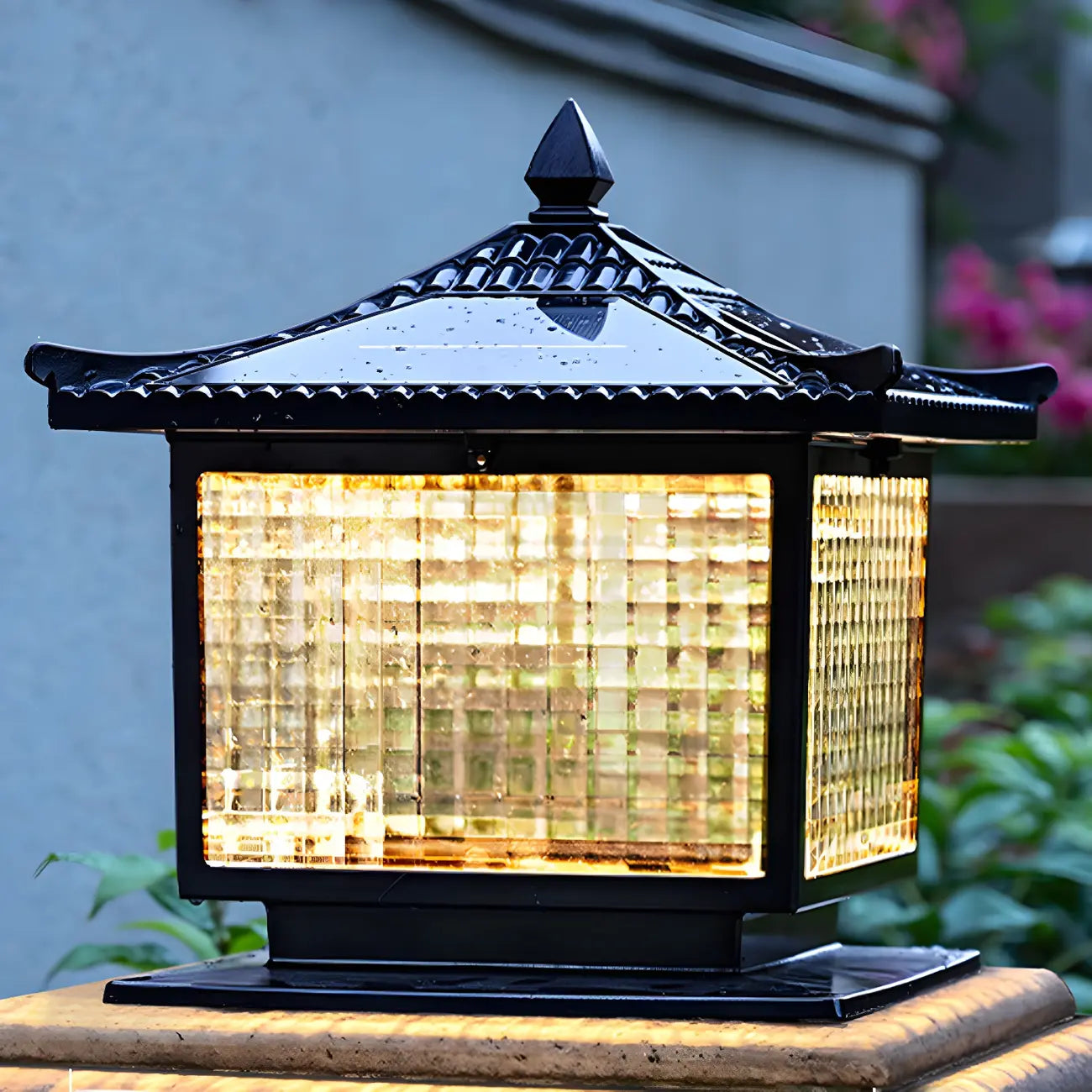 Vintage Lantern Bronze Table Lamp for Garden Decor
