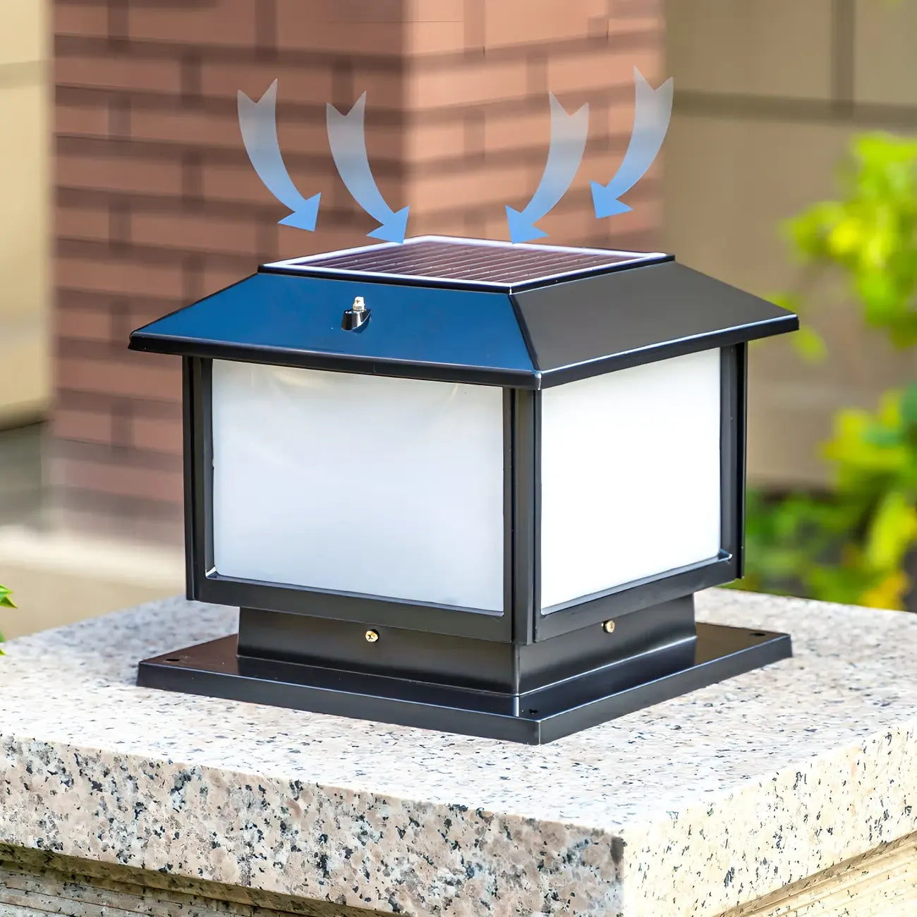 Vintage Outdoor Table Lamp Square Shape for Garden