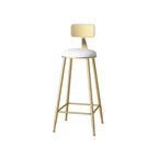 Elegant Faux Marble Bar Table Set with Upholstered Chairs