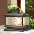 Vintage Artistic Lantern Bronze Table Lamp
