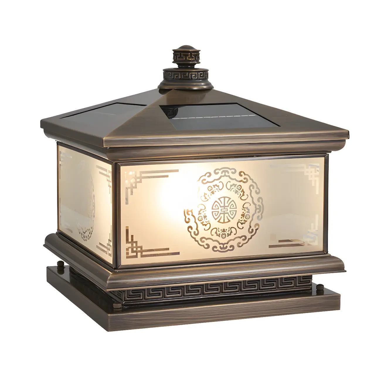 Vintage Artistic Lantern Bronze Table Lamp