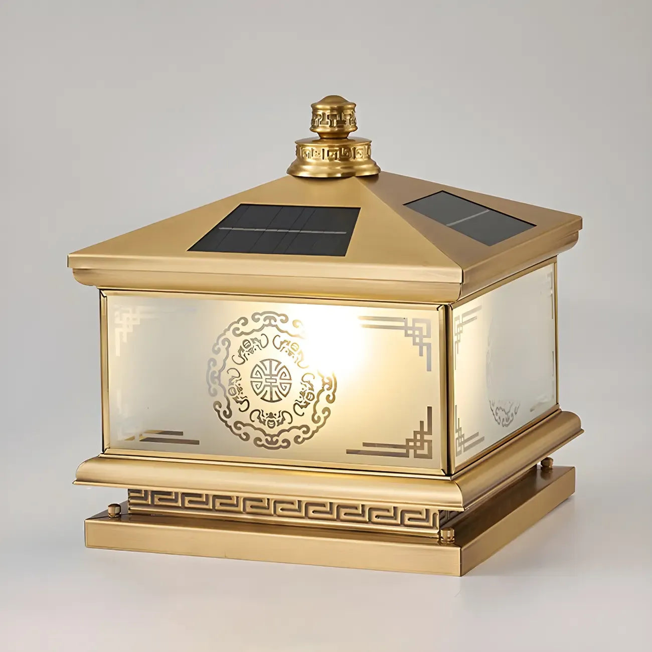 Vintage Artistic Lantern Bronze Table Lamp