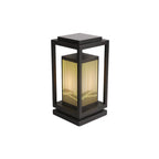 Black Vertical Rectangle Solar Outdoor Post Lights
