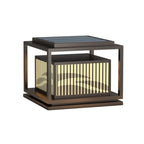 Black Vertical Rectangle Solar Outdoor Post Lights