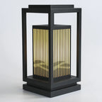 Black Vertical Rectangle Solar Outdoor Post Lights