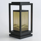 Black Vertical Rectangle Solar Outdoor Post Lights