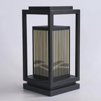 Black Vertical Rectangle Solar Outdoor Post Lights