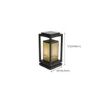 Black Vertical Rectangle Solar Outdoor Post Lights