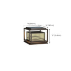 Black Vertical Rectangle Solar Outdoor Post Lights