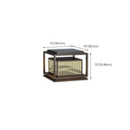 Black Vertical Rectangle Solar Outdoor Post Lights