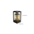Black Vertical Rectangle Solar Outdoor Post Lights