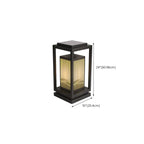 Black Vertical Rectangle Solar Outdoor Post Lights