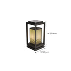 Black Vertical Rectangle Solar Outdoor Post Lights