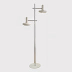 Modern Plug-In Dual-Head Chrome Floor Lamp with 2-Lights