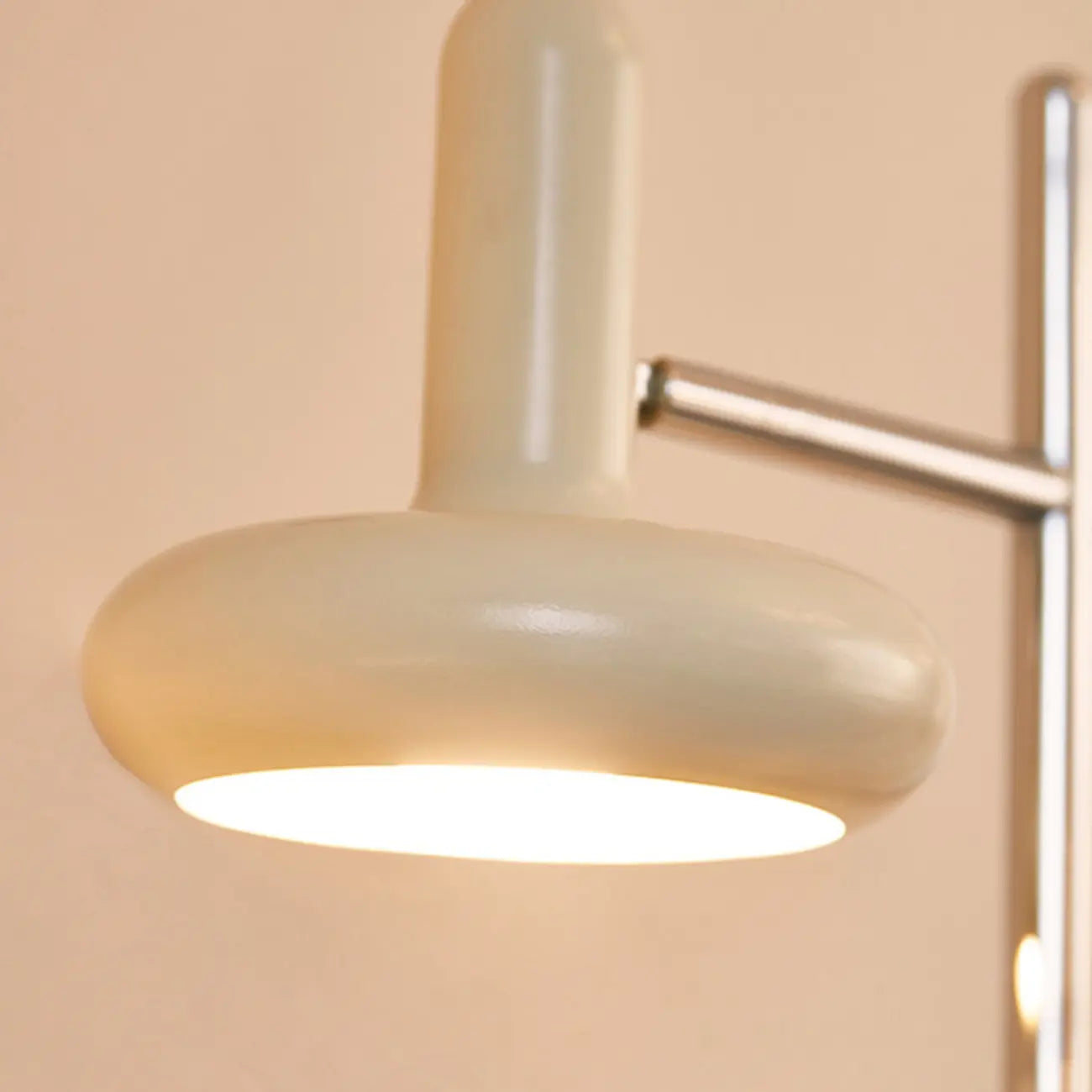 Modern Plug-In Dual-Head Chrome Floor Lamp with 2-Lights