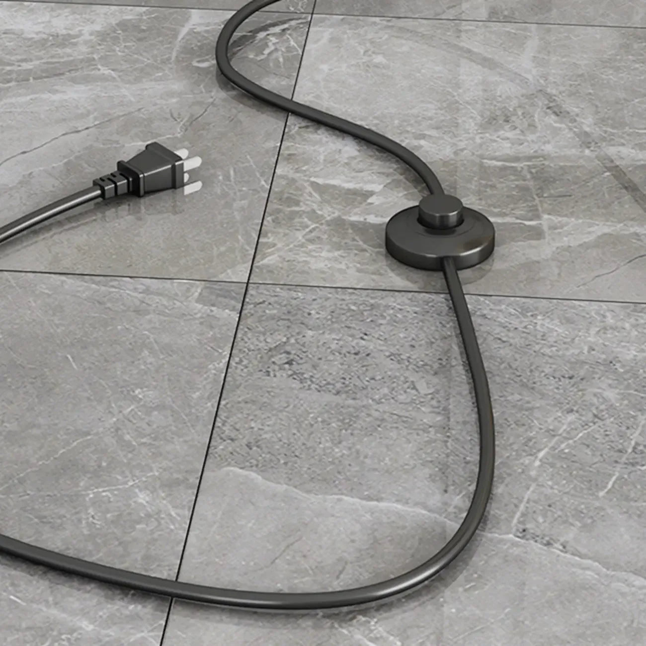 Modern Plug-In Dual-Head Chrome Floor Lamp with 2-Lights