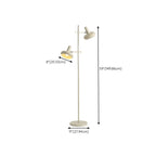 Modern Plug-In Dual-Head Chrome Floor Lamp with 2-Lights