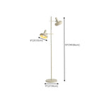 Modern Plug-In Dual-Head Chrome Floor Lamp with 2-Lights