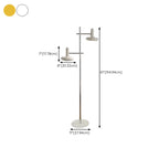 Modern Plug-In Dual-Head Chrome Floor Lamp with 2-Lights