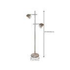 Modern Plug-In Dual-Head Chrome Floor Lamp with 2-Lights