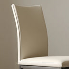 Modern Faux Leather Upholstered Solid Back Dining Chair