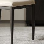 Modern Faux Leather Upholstered Solid Back Dining Chair