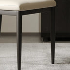 Modern Faux Leather Upholstered Solid Back Dining Chair