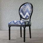 Vintage Dining Chair Faux Leather Upholstery with Back