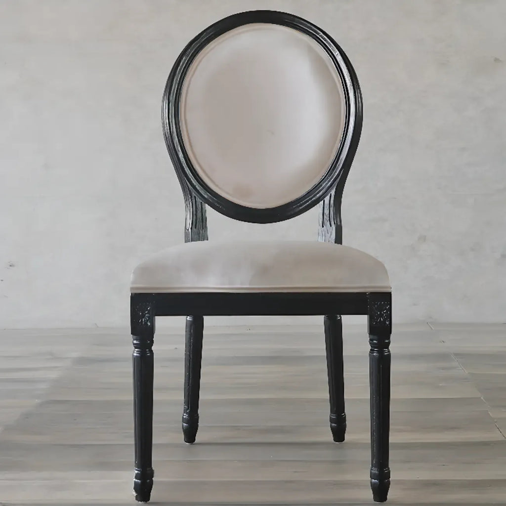 Vintage Dining Chair Faux Leather Upholstery with Back