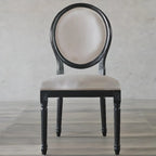 Vintage Dining Chair Faux Leather Upholstery with Back