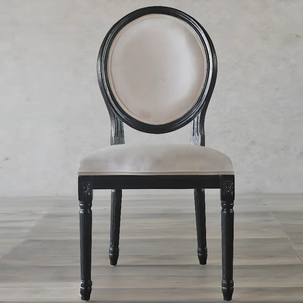 Vintage Dining Chair Faux Leather Upholstery with Back