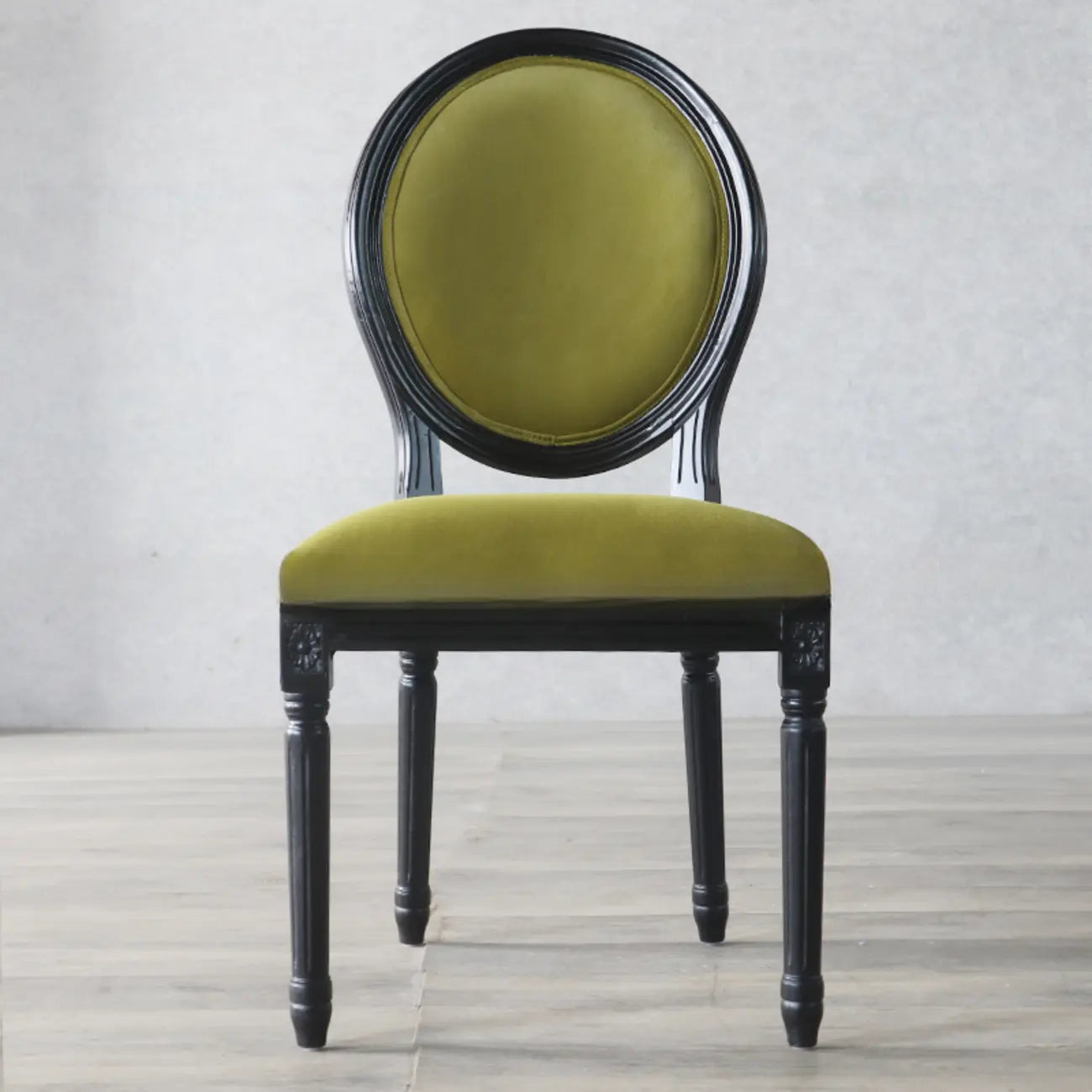 Vintage Dining Chair Faux Leather Upholstery with Back