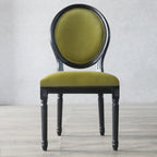 Vintage Dining Chair Faux Leather Upholstery with Back