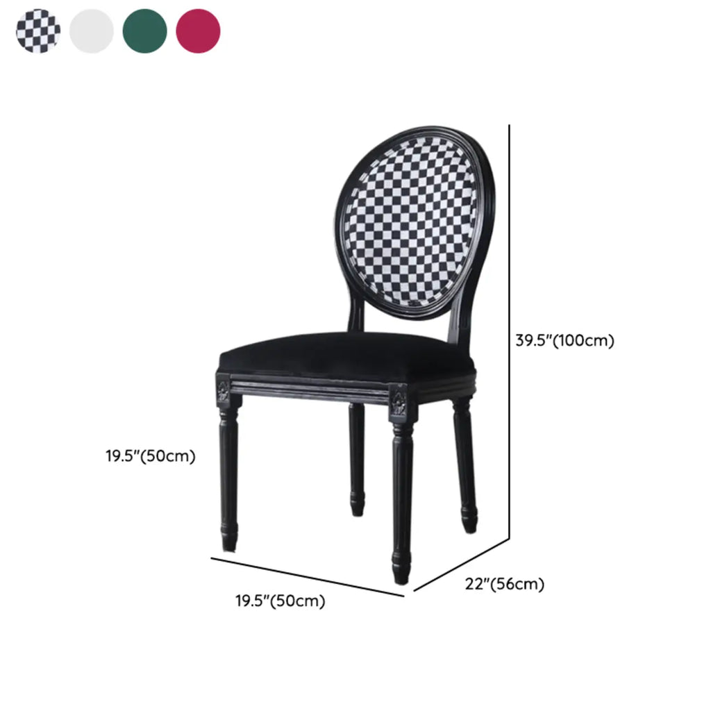 Vintage Dining Chair Faux Leather Upholstery with Back