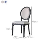 Vintage Dining Chair Faux Leather Upholstery with Back