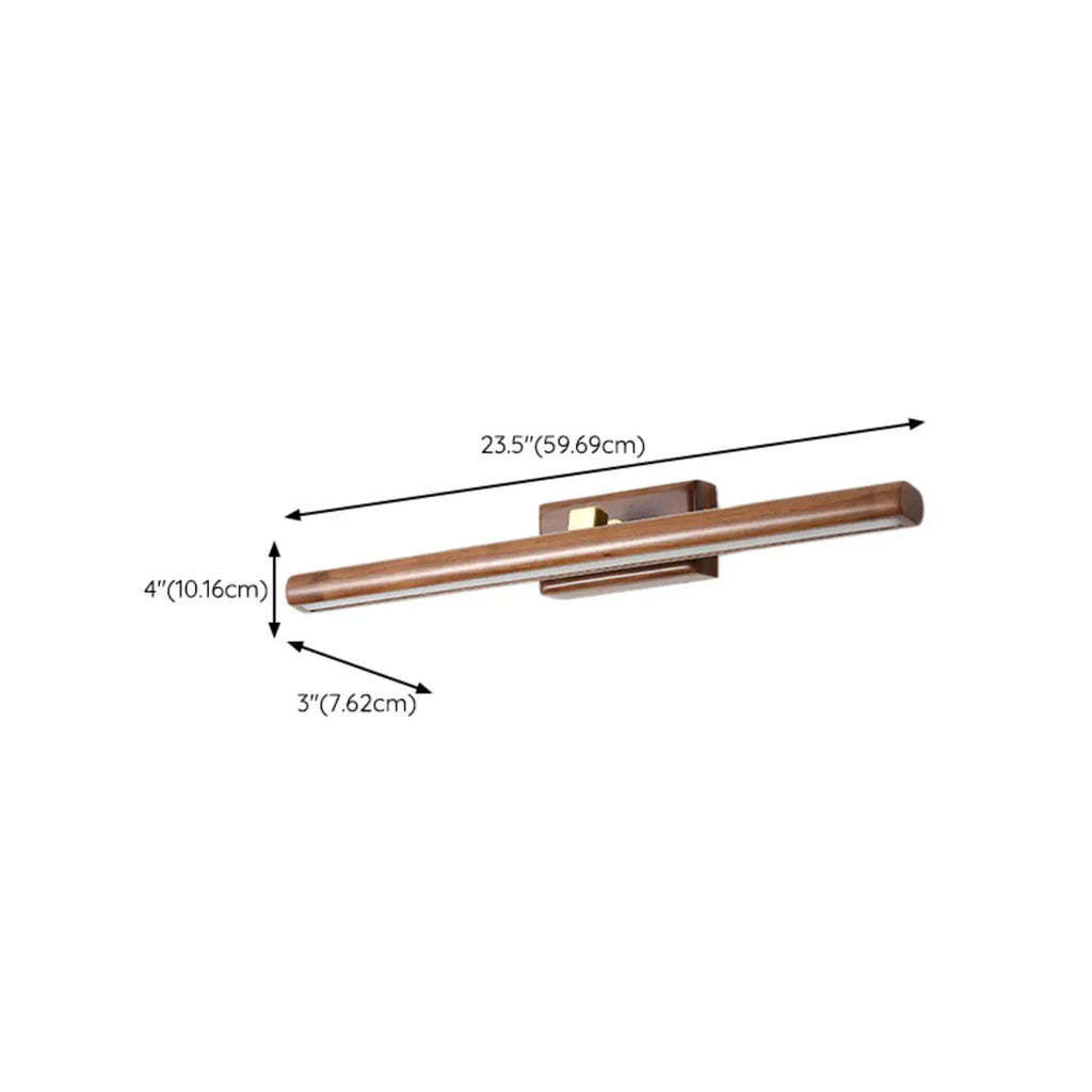Modern Wood LED Vanity Light Fixture with Rotable Design