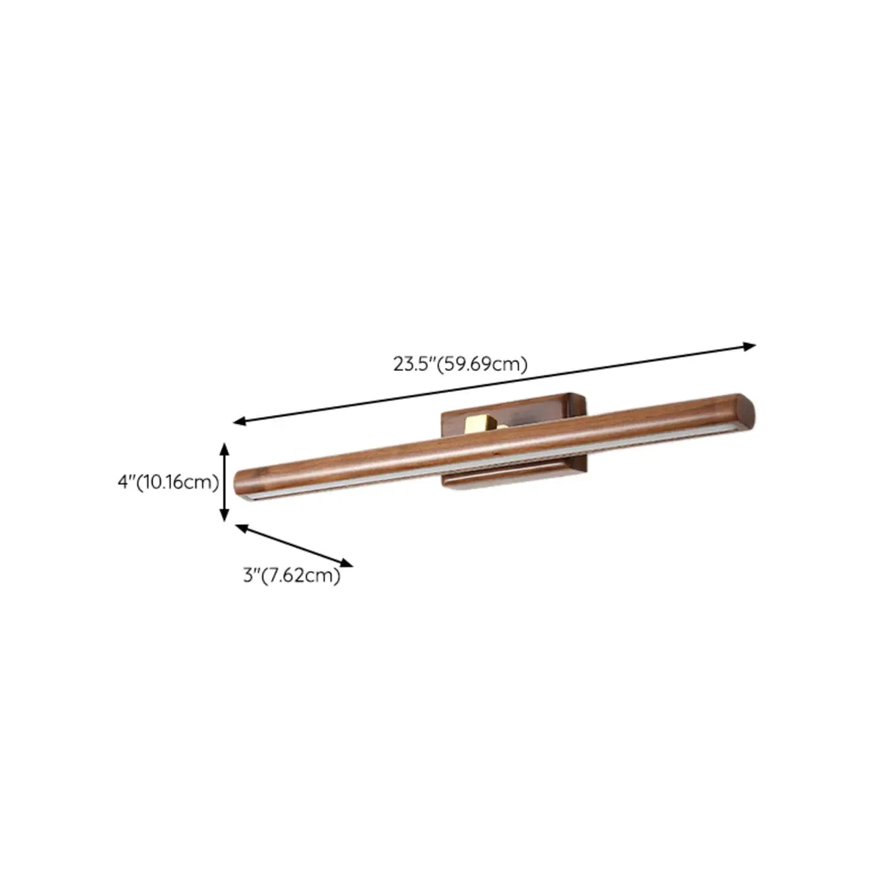Modern Wood LED Vanity Light Fixture with Rotable Design