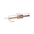 Modern Wood LED Vanity Light Fixture with Rotable Design