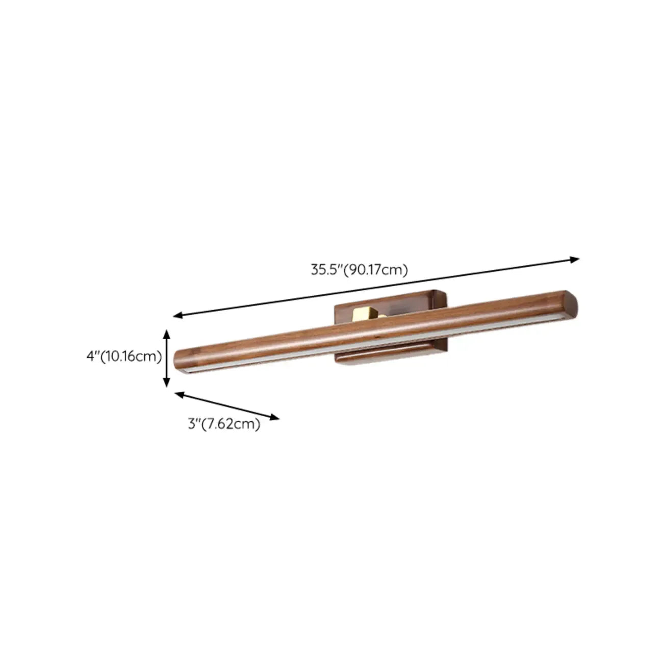 Modern Wood LED Vanity Light Fixture with Rotable Design